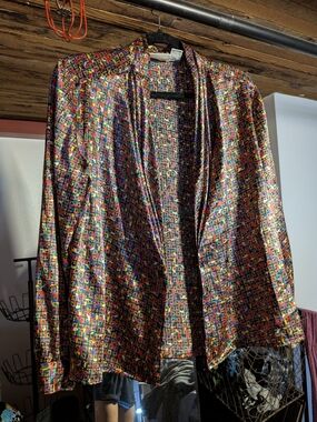 Multicolor Open-Front Women's Jacket
